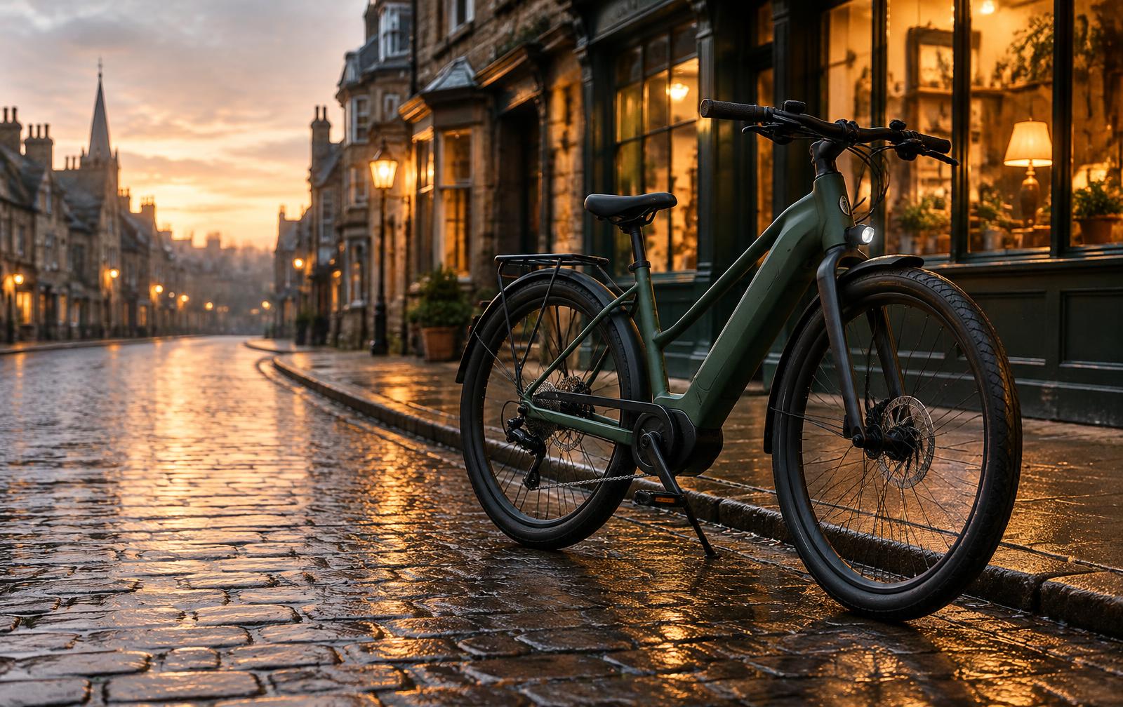 Electric bike on a city ride